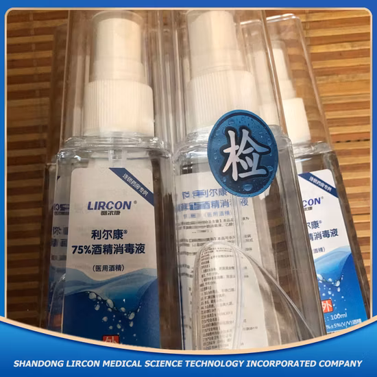 Spray igienizzante rapido con alcool etilico al 75%.